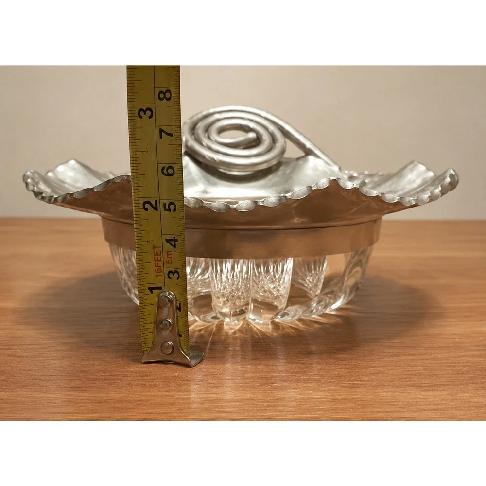 Vintage Farber & Shlevin Inc. Hand Wrought Aluminum Bon Bon / Candy Dish